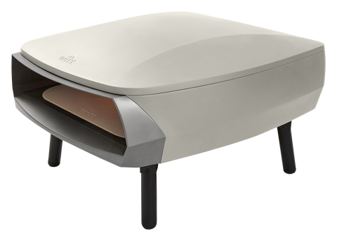 WITT ETNA FERMO 16 Zoll Gas-Pizzaofen in Matt Creme, Seitenansicht links