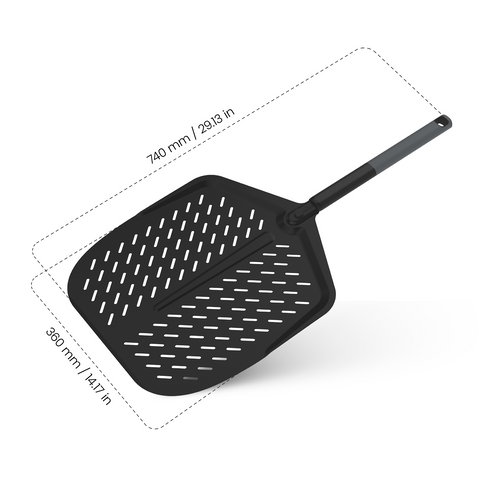 WITT Pizzaschieber 14" perforiert Softgrip, Detailansicht