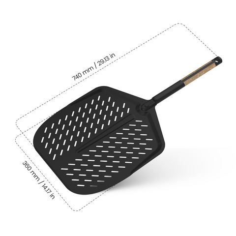 WITT Pizzaschieber 14" perforiert Kork, Detailansicht