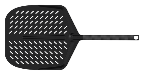 WITT Pizzaschieber 14" perforiert Carbon kurz, Seitenansicht