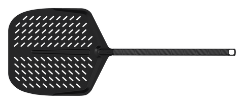 WITT Pizzaschieber 14" perforiert Carbon lang, Seitenansicht