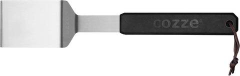 Der Cozze Grillspatel 12x7x35cm aus Edelstahl mit schwarzem PP-Griff und "cozze" Branding ist das ideale Grillzubehör für hochwertiges und sicheres Grillen.