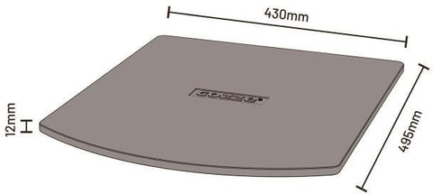 Der Cozze Pizzastein für 17 Zoll Pizzaofen CLASSIC von Cozze ist ein rechteckiger Cordierit-Stein mit leicht gewölbten Kanten. Er misst 430mm x 495mm x 12mm und ist mit einem zentralen rechteckigen Logo versehen - ideal als Ersatzstein für Ihren Pizzaofen.