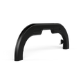 Der Gozney Neapolitanischer Bogen für Dome (Gen 2) - ein schwarzes, gebogenes Accessoire von Gozney mit Befestigungspunkten - ist auf einem schlichten weißen Hintergrund abgebildet und erinnert mit seiner schlanken Form an den glatten Bogen eines Neapolitanischen Torbogens.
