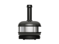 Der Gozney Dome Gen 2 Pizzaofen - Hybrid Brennstoffsystem von Gozney verfügt über einen Metallkörper, einen schwarzen Schornstein und eine abgerundete Oberseite - ideal für jede Outdoor-Küche - vor einem schlichten weißen Hintergrund.